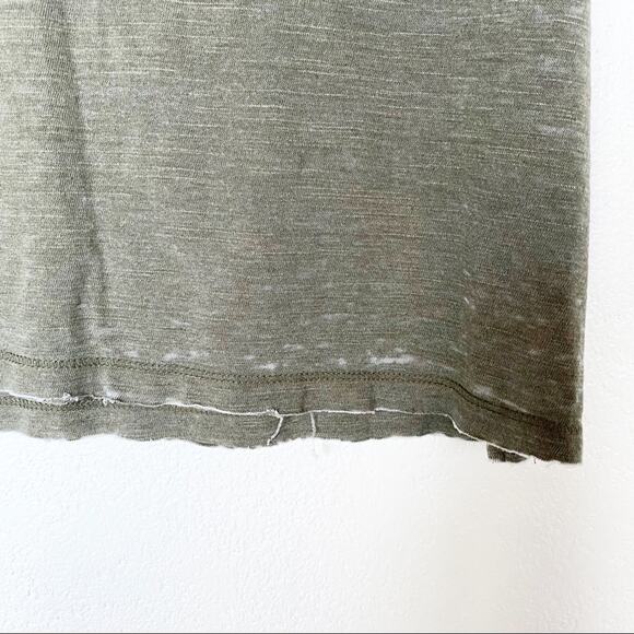 Lucky Brand Army Green Burnout Cutout Tank Size Small - Picture 4 of 8